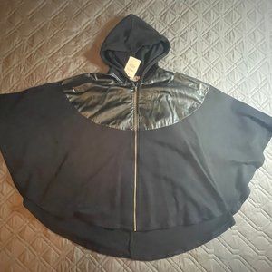 asos - Color Block Cape Hoodie - Black in Black - Size Mens L- NWT